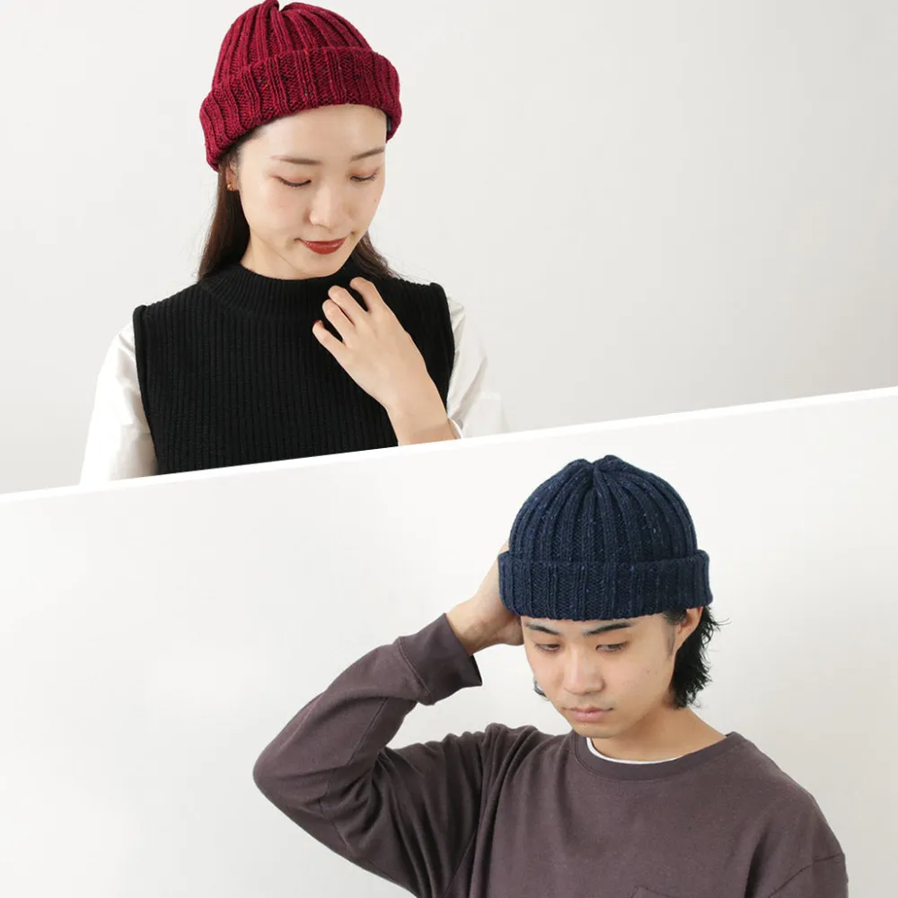HIGHLAND 2000 Hats^/ BW nep wool 2ÁE bobby cap (double turn-up)