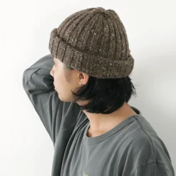 HIGHLAND 2000 Hats^/ BW nep wool 2ÁE bobby cap (double turn-up)
