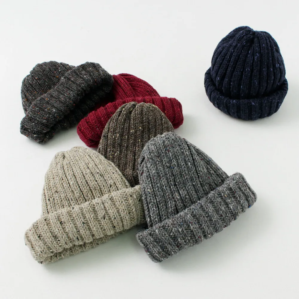 HIGHLAND 2000 Hats^/ BW nep wool 2ÁE bobby cap (double turn-up)