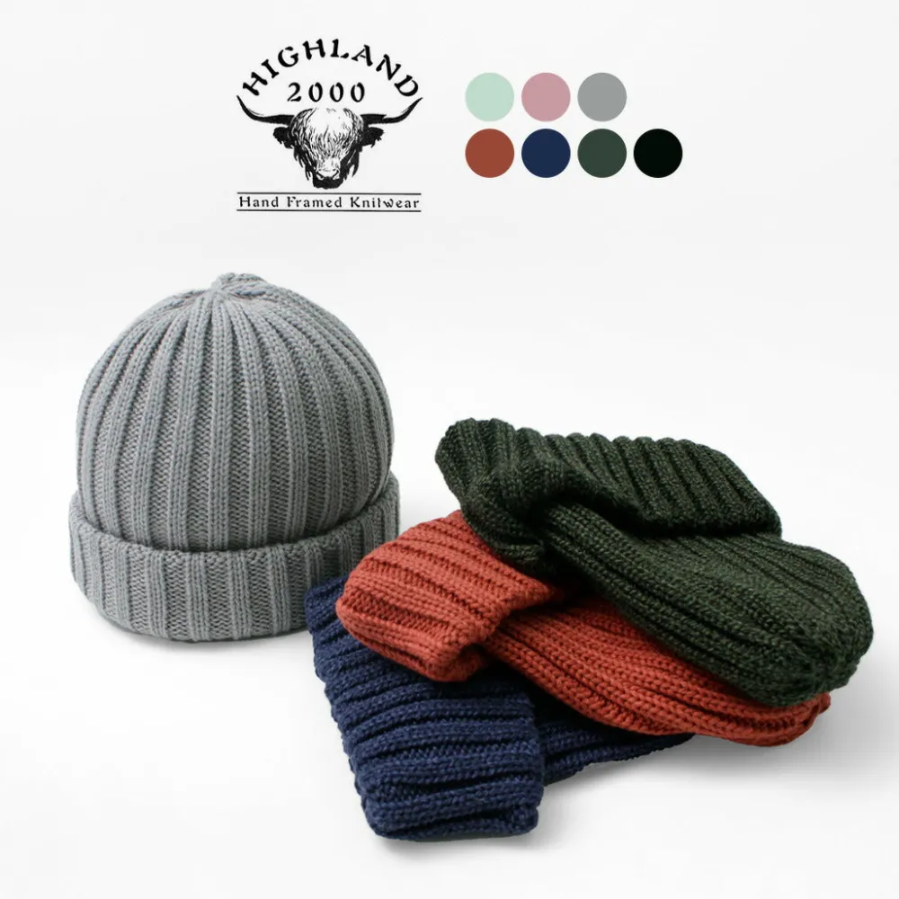 HIGHLAND 2000 Hats^/ Cotton 2×2 ribbed bobby cap