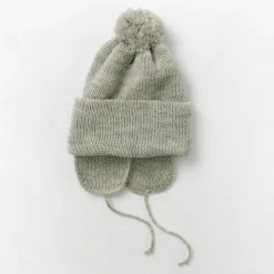 HIGHLAND 2000 Hats^/ 3G Solid Bobcap Double Ear Cover and Pom Pom and Chin Rope (20cm)