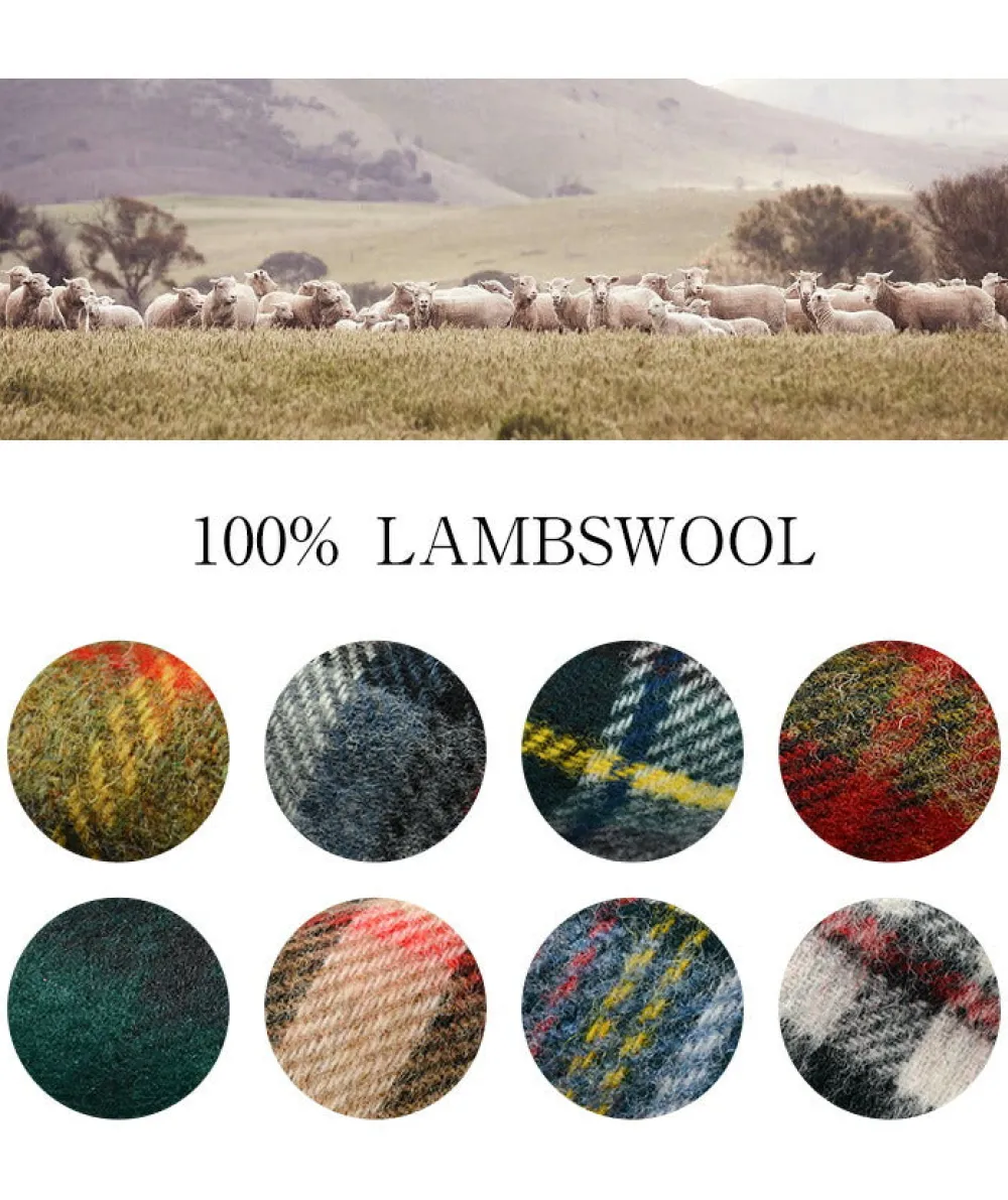 HIGHLAND TWEEDS Scarfs^/ Lamb Wool Check Scarf