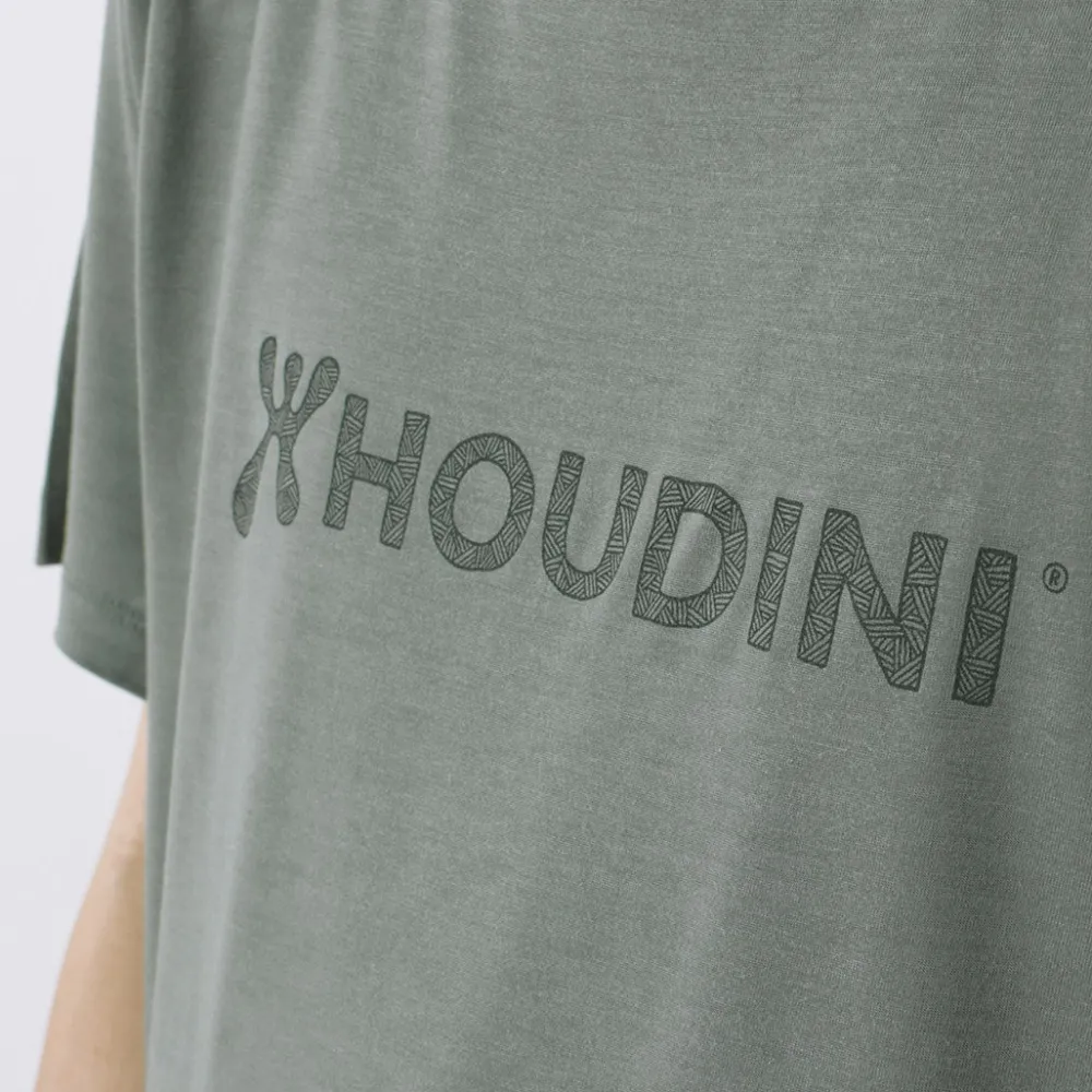 HOUDINI T-Shirts^/ Tree Tee Drawing logo /wood pulp T-shirt