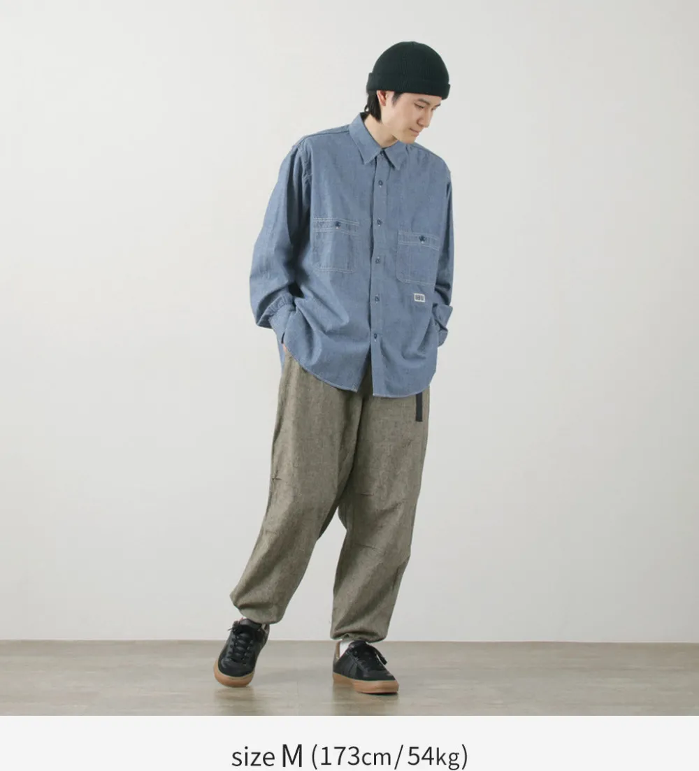 ILL ONE EIGHTY Shirts^/ Chambray Work Shirt lightblue