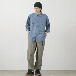 ILL ONE EIGHTY Shirts^/ Chambray Work Shirt lightblue