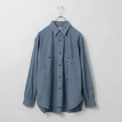 ILL ONE EIGHTY Shirts^/ Chambray Work Shirt lightblue