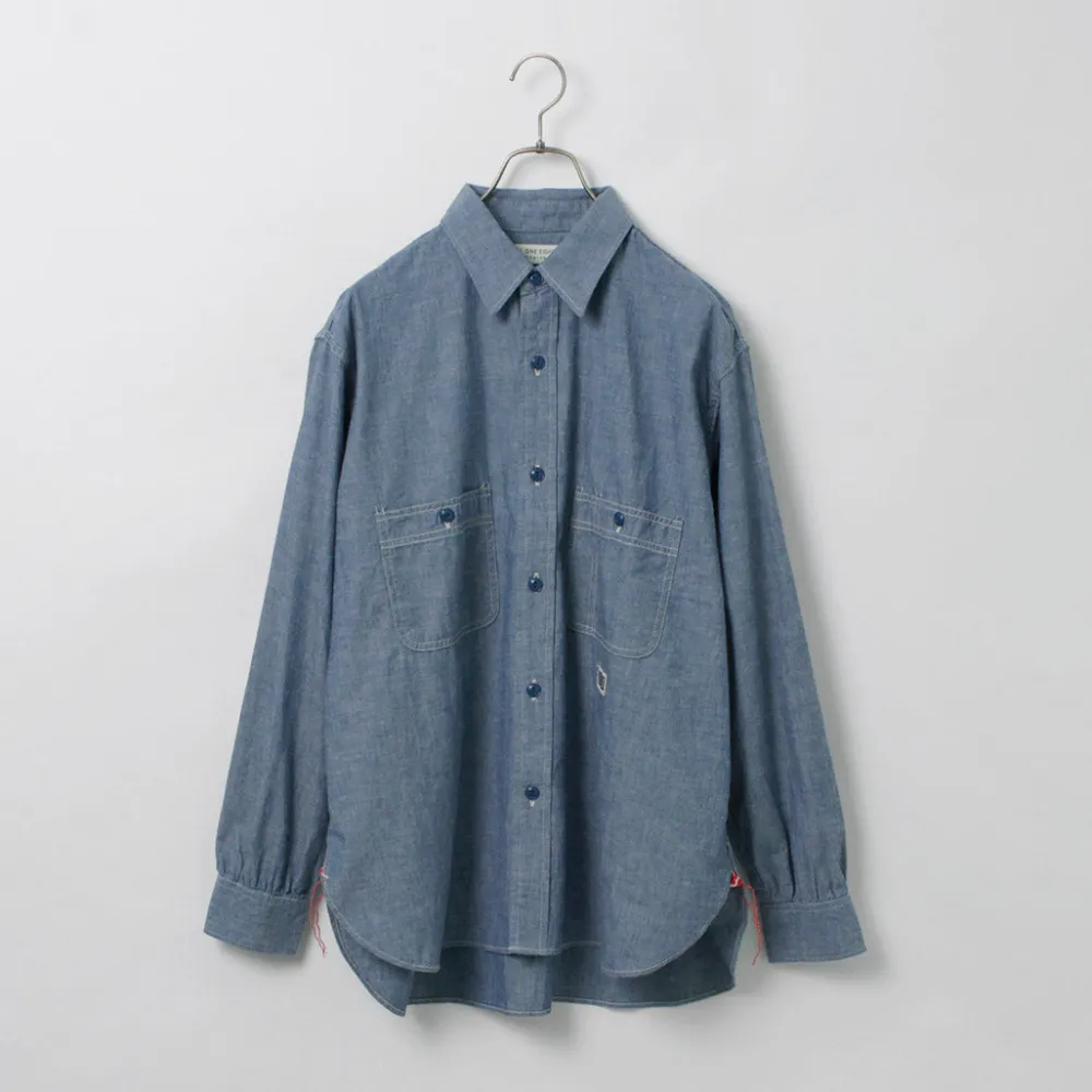 ILL ONE EIGHTY Shirts^/ Chambray Work Shirt lightblue