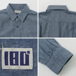 ILL ONE EIGHTY Shirts^/ Chambray Work Shirt lightblue