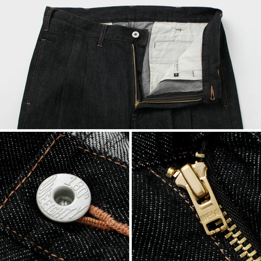 ILL ONE EIGHTY Jeans^/ Denim 2-tuck pants black
