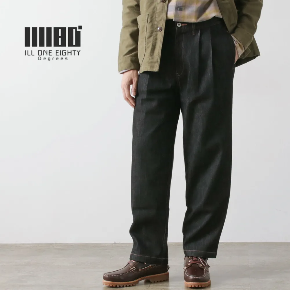 ILL ONE EIGHTY Jeans^/ Denim 2-tuck pants black