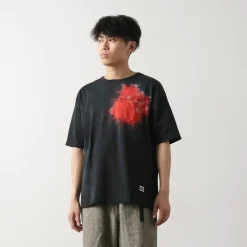 ILL ONE EIGHTY T-Shirts^/ Tie Dye Heart Pocket Short Sleeve T-Shirt black