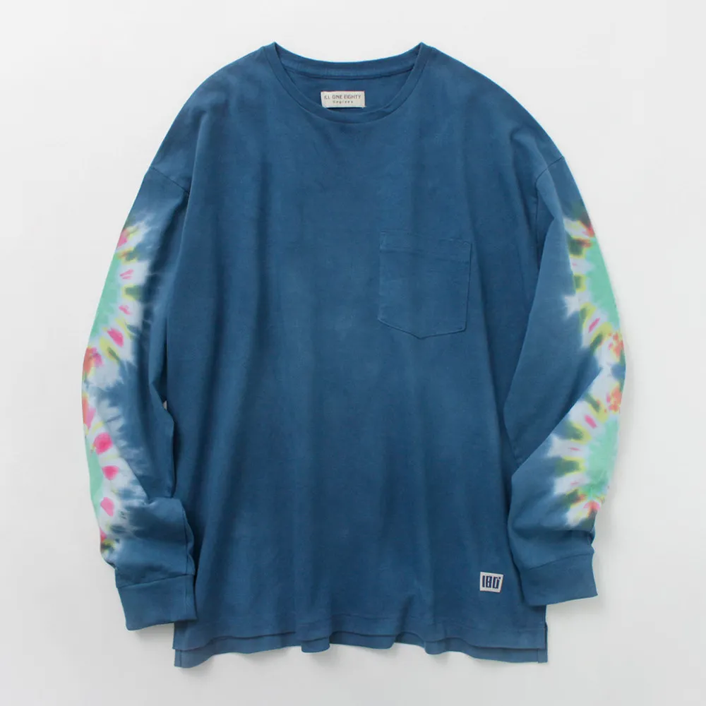 ILL ONE EIGHTY T-Shirts^/ Tie-Dye Long Sleeve T-Shirt navy