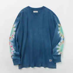 ILL ONE EIGHTY T-Shirts^/ Tie-Dye Long Sleeve T-Shirt navy