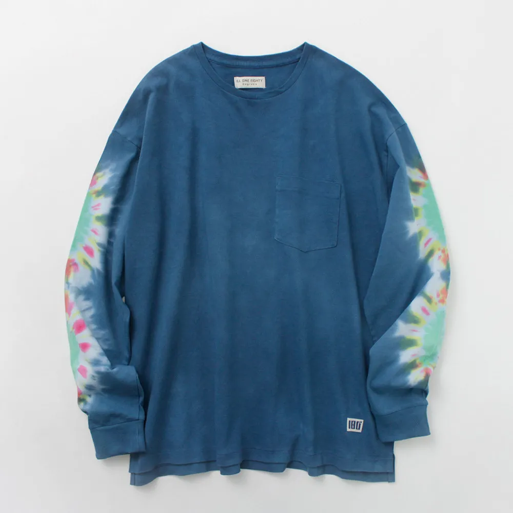 ILL ONE EIGHTY T-Shirts^/ Tie-Dye Long Sleeve T-Shirt navy