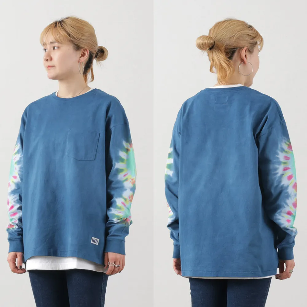 ILL ONE EIGHTY T-Shirts^/ Tie-Dye Long Sleeve T-Shirt navy