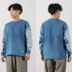 ILL ONE EIGHTY T-Shirts^/ Tie-Dye Long Sleeve T-Shirt navy