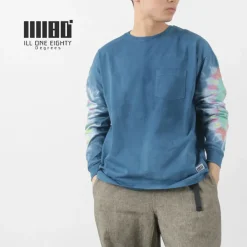 ILL ONE EIGHTY T-Shirts^/ Tie-Dye Long Sleeve T-Shirt navy
