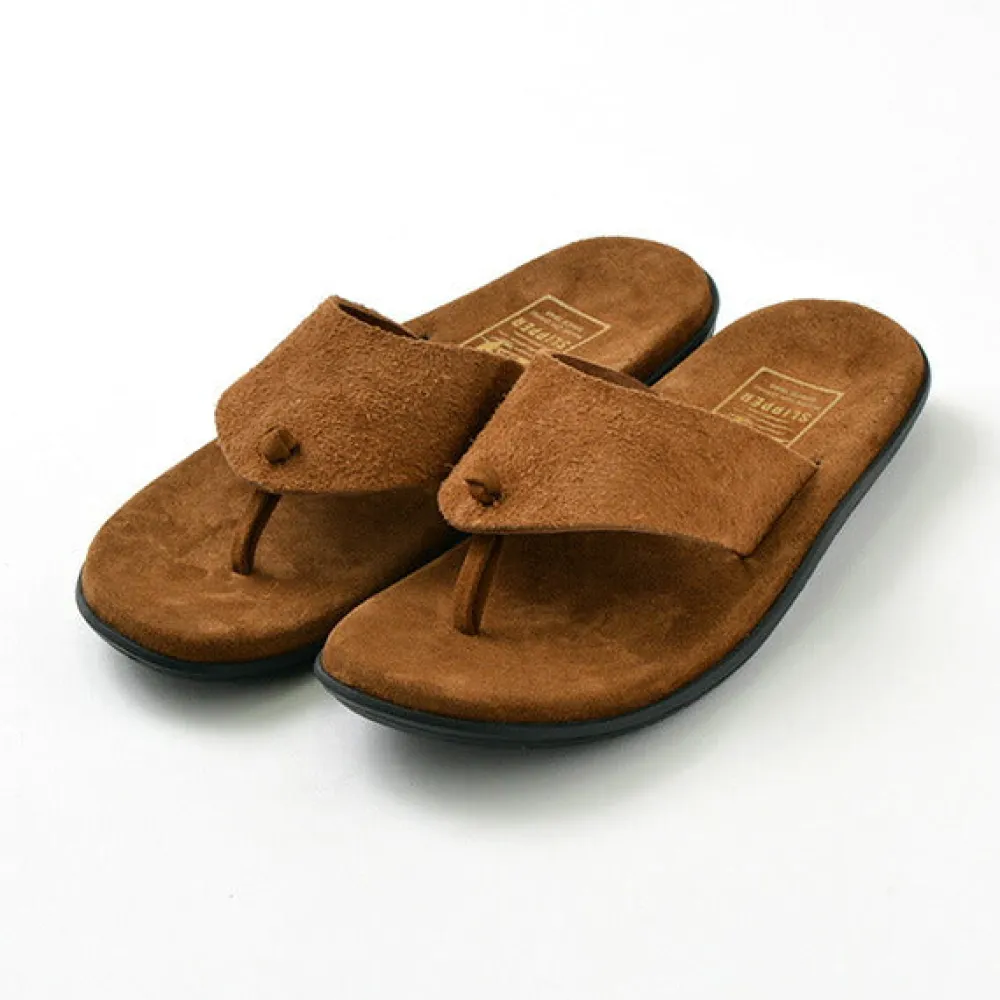 ISLAND SLIPPER Sandals^/ Wide strap thong leather sandal