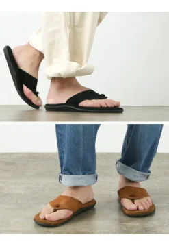 ISLAND SLIPPER Sandals^/ Wide strap thong leather sandal