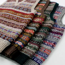 JAMIESONS Knits^/ Fair Isle V-neck Vest