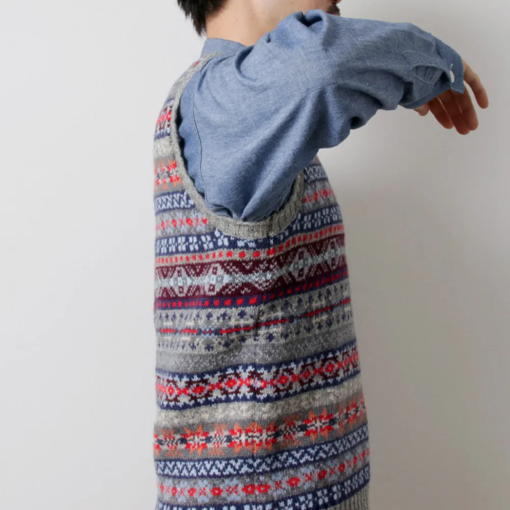 JAMIESONS Knits^/ Fair Isle V-neck Vest