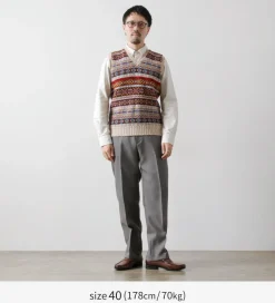 JAMIESONS Knits^/ Fair Isle V-neck Vest
