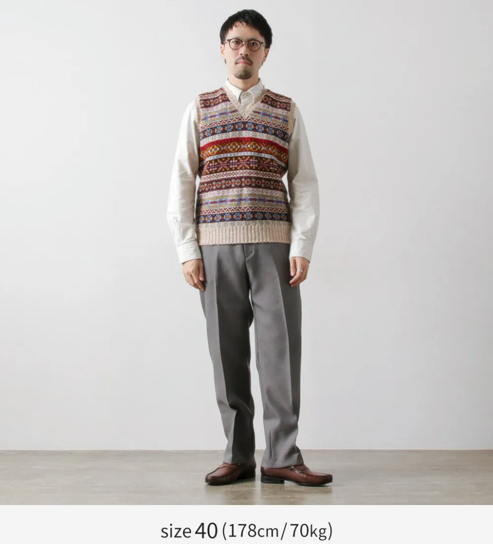 JAMIESONS Knits^/ Fair Isle V-neck Vest