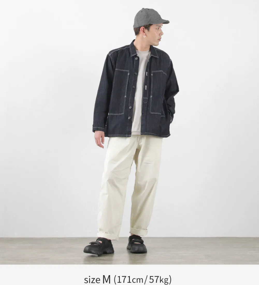 JAPAN BLUE JEANS Jackets^/ Cotton Linen Denim Faux Army Pullover Jacket indigo