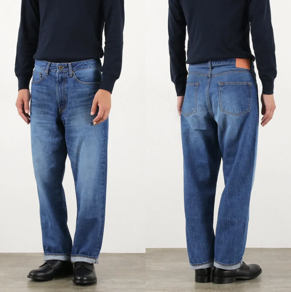 JAPAN BLUE JEANS Jeans^/ J504 Circle Loose 12.5oz African Cotton Selvic Used Wash used-wash