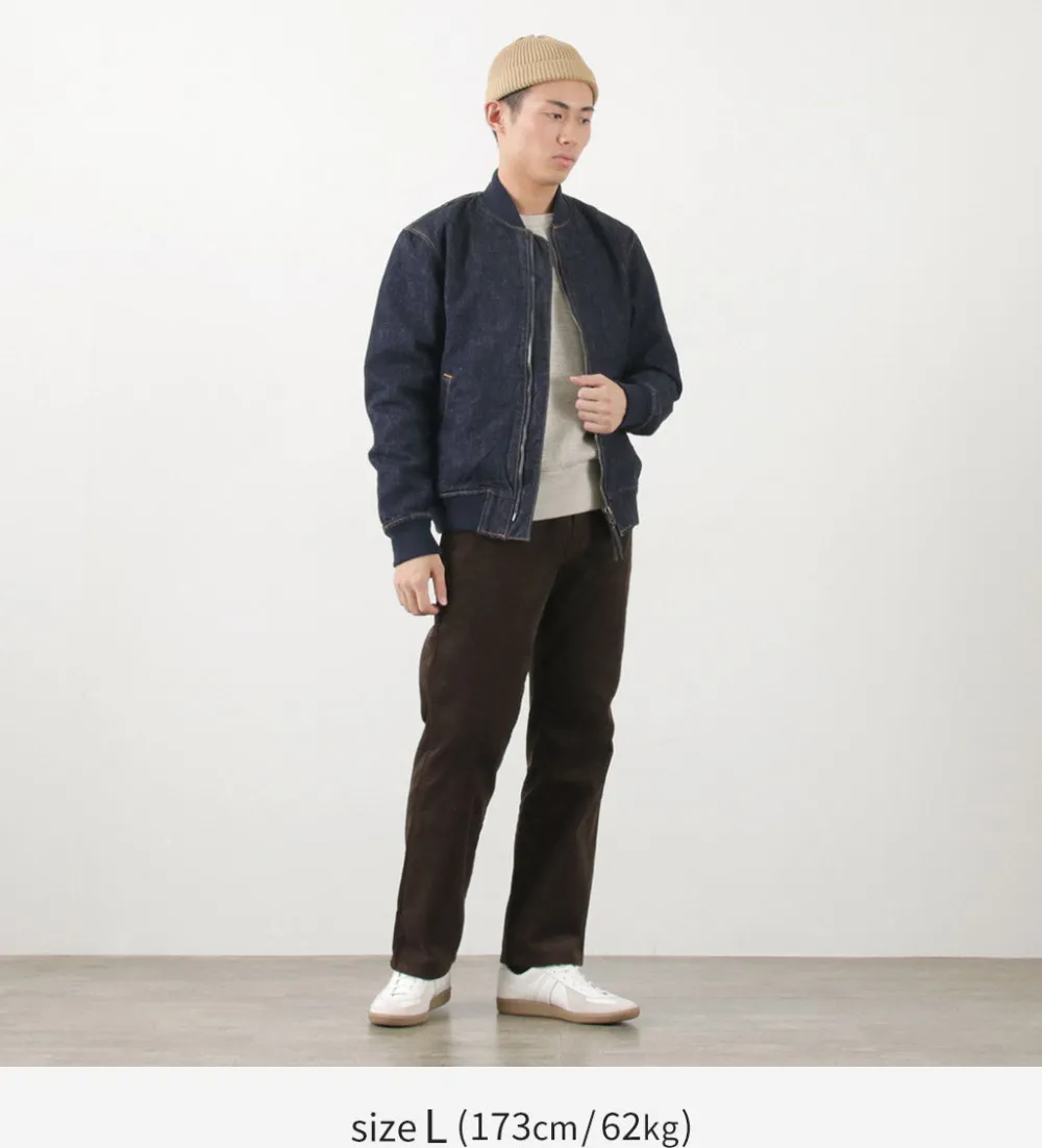 JAPAN BLUE JEANS Jackets^/ 13.5oz Crunch Denim Bomber Jacket indigo