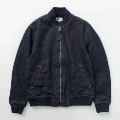 JAPAN BLUE JEANS Jackets^/ 13.5oz Crunch Denim Bomber Jacket indigo