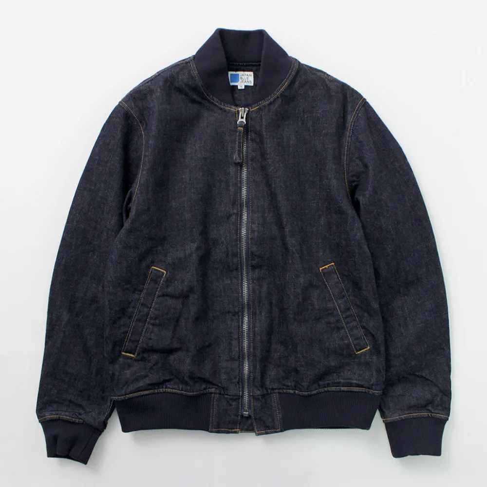 JAPAN BLUE JEANS Jackets^/ 13.5oz Crunch Denim Bomber Jacket indigo