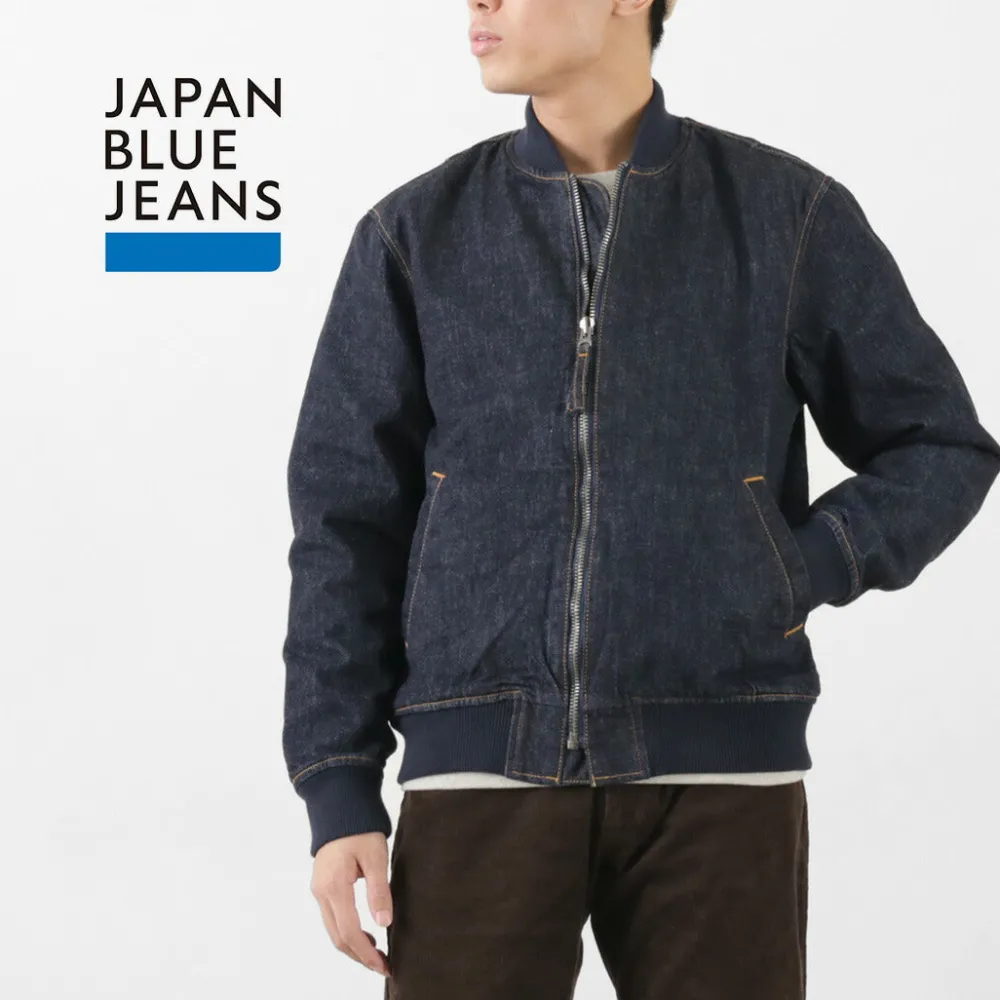 JAPAN BLUE JEANS Jackets^/ 13.5oz Crunch Denim Bomber Jacket indigo
