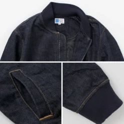 JAPAN BLUE JEANS Jackets^/ 13.5oz Crunch Denim Bomber Jacket indigo