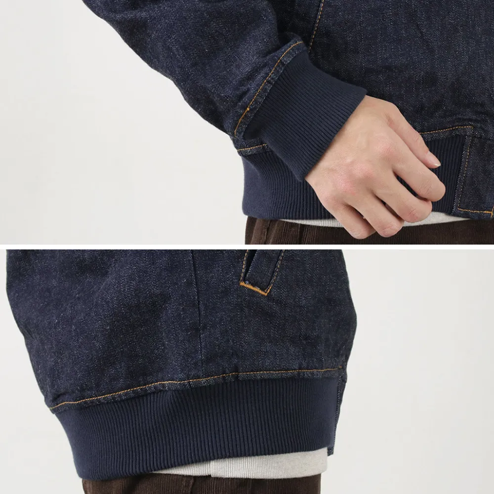 JAPAN BLUE JEANS Jackets^/ 13.5oz Crunch Denim Bomber Jacket indigo