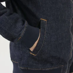 JAPAN BLUE JEANS Jackets^/ 13.5oz Crunch Denim Bomber Jacket indigo