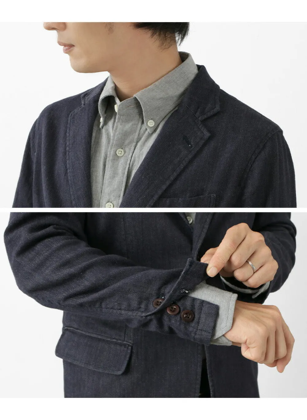 JAPAN BLUE JEANS Jackets^/ RJB3960 Shin Denim 8.5oz Officer Tailored Jacket
