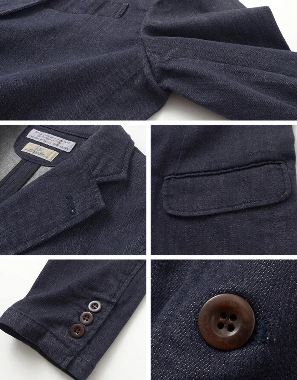 JAPAN BLUE JEANS Jackets^/ RJB3960 Shin Denim 8.5oz Officer Tailored Jacket