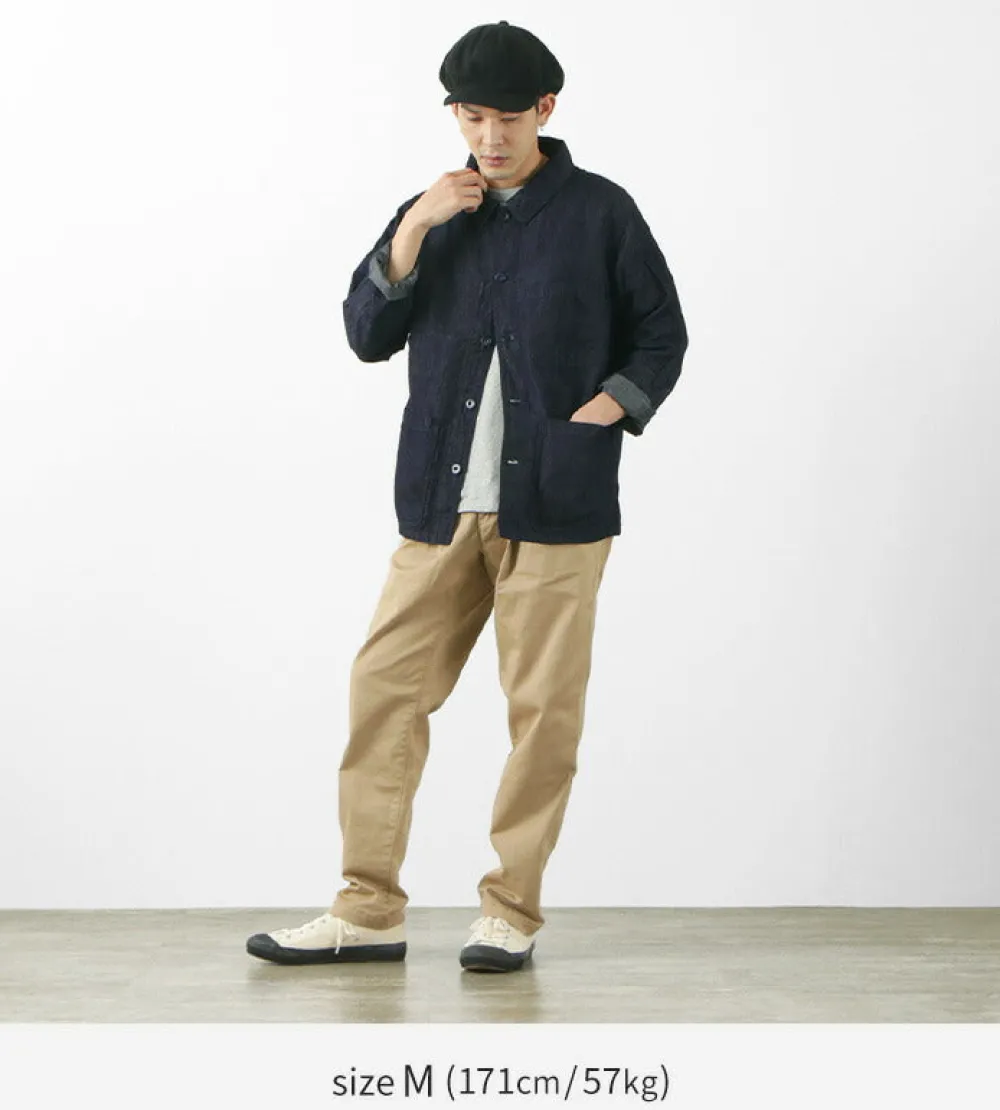 JAPAN BLUE JEANS Jackets^/ RJB7070 Summer French Coverall Jacket Cotton Linen Denim indigo