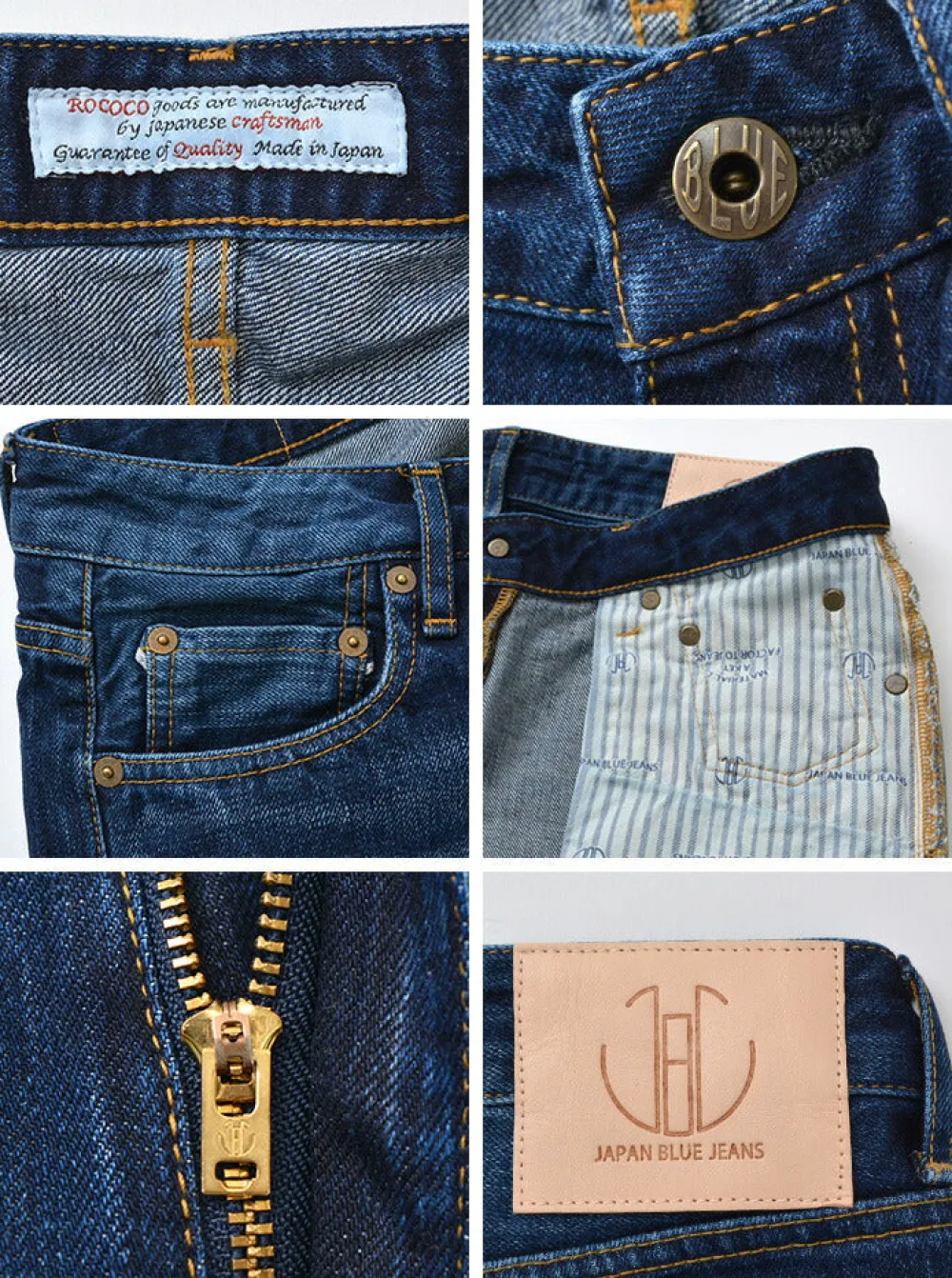 JAPAN BLUE JEANS Jeans^/ RJB6140-ME Selvic Ankle Cut Slim Tapered Jeans indigo