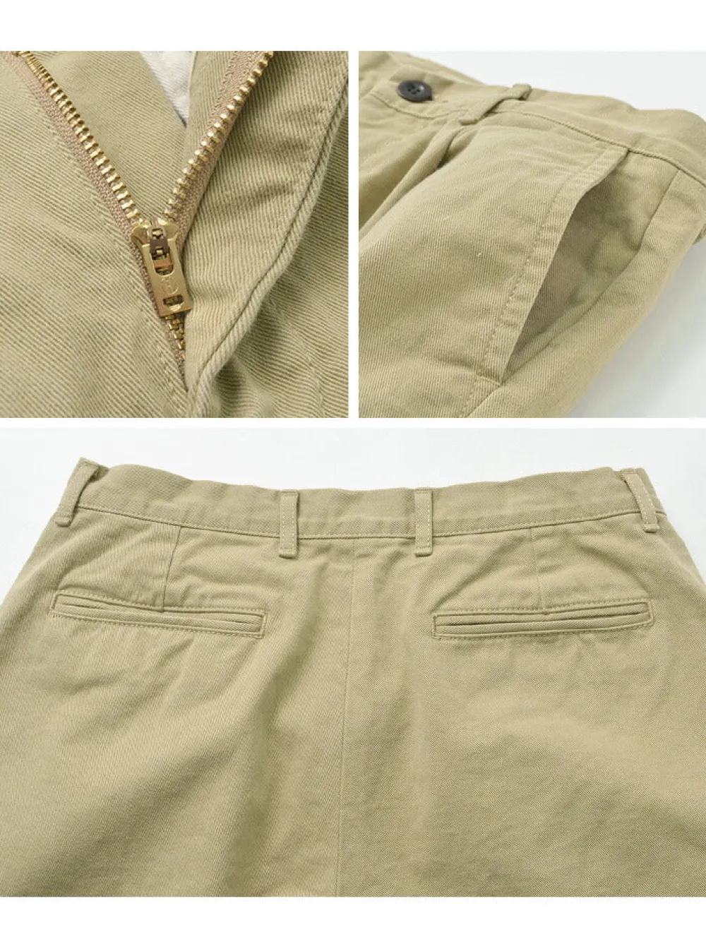 JAPAN BLUE JEANS Work Pants & Chinos^/ RJB802012oz selvedge chino 1-tuck wide trousers beige