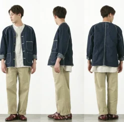 JAPAN BLUE JEANS Work Pants & Chinos^/ RJB802012oz selvedge chino 1-tuck wide trousers beige