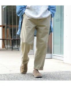 JAPAN BLUE JEANS Work Pants & Chinos^/ RJB802012oz selvedge chino 1-tuck wide trousers beige
