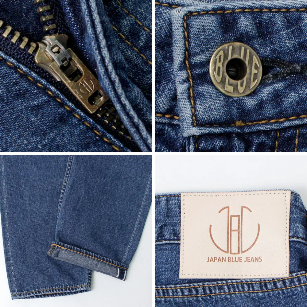 JAPAN BLUE JEANS Jeans^/ RJB6111Prep 8oz Melrose Finish Summer Denim Selvic Jeans used-wash