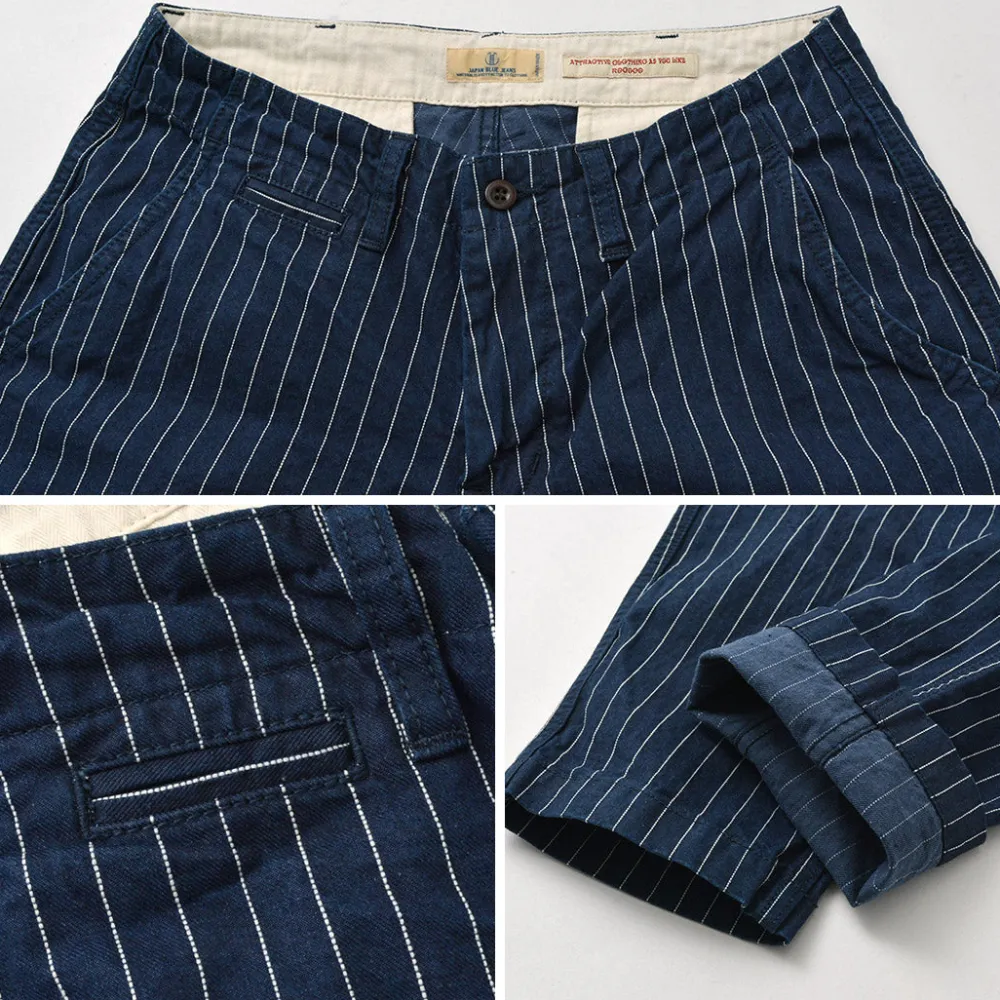 JAPAN BLUE JEANS Work Pants & Chinos^/ RJB1620Wide tapered chino stripe navy