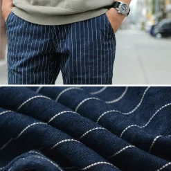 JAPAN BLUE JEANS Work Pants & Chinos^/ RJB1620Wide tapered chino stripe navy