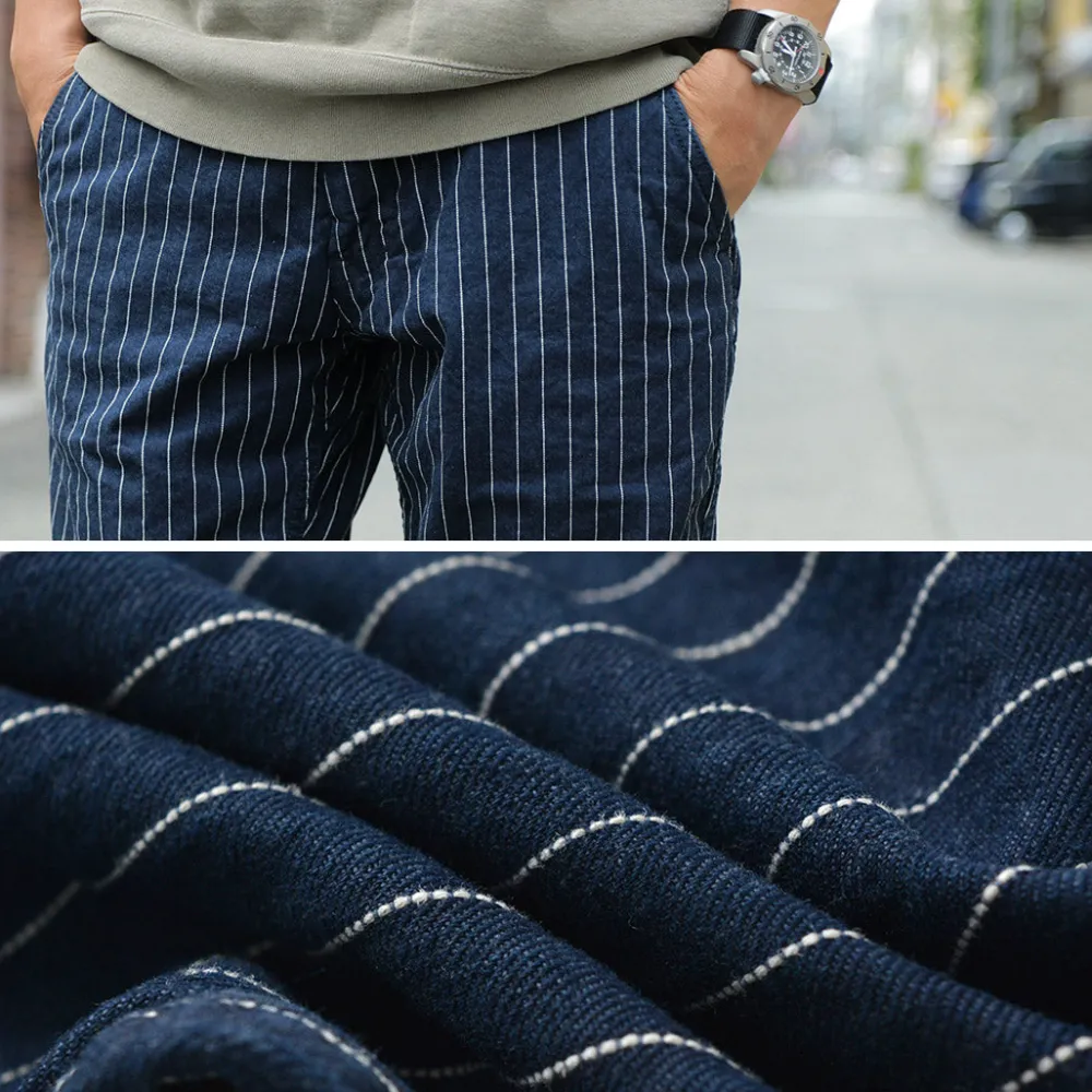 JAPAN BLUE JEANS Work Pants & Chinos^/ RJB1620Wide tapered chino stripe navy