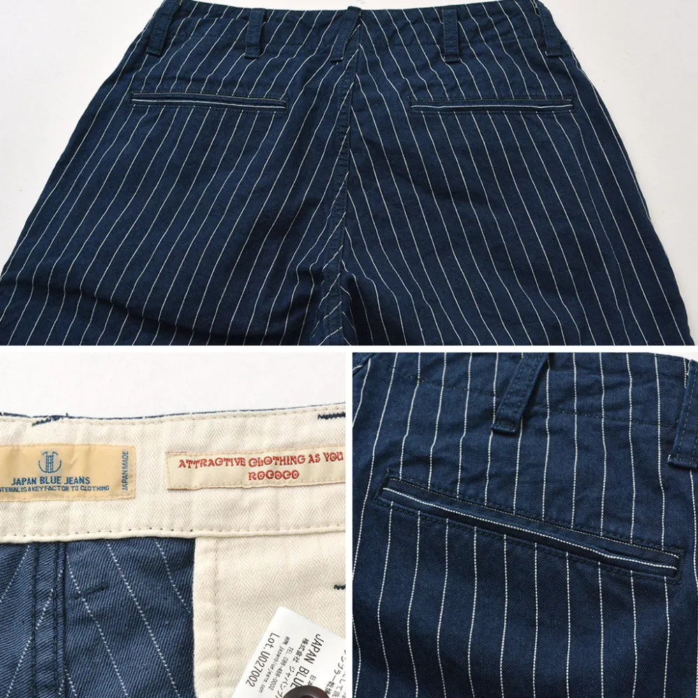 JAPAN BLUE JEANS Work Pants & Chinos^/ RJB1620Wide tapered chino stripe navy