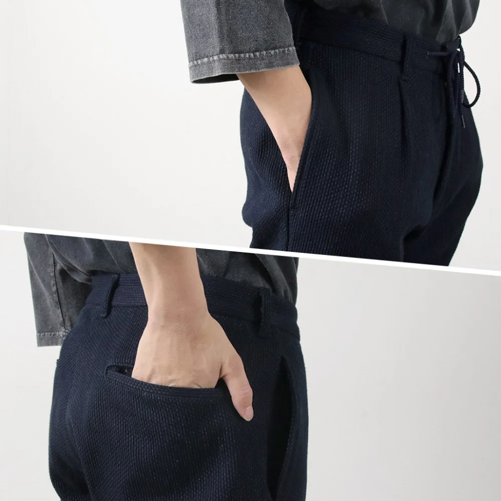 JAPAN BLUE JEANS Trousers^/ Sashiko Easy Tapered Pants Indigo