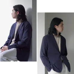 JAPAN BLUE JEANS Jackets^/ Seersucker Summer Unconstracted Jacket